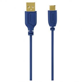 HAMA Mobile USB Cable Flexi Slim Blue 0.75M (135785)