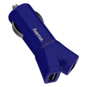 HAMA USB Car Charger 12V Color Line 2x USB,3.4 A Blue